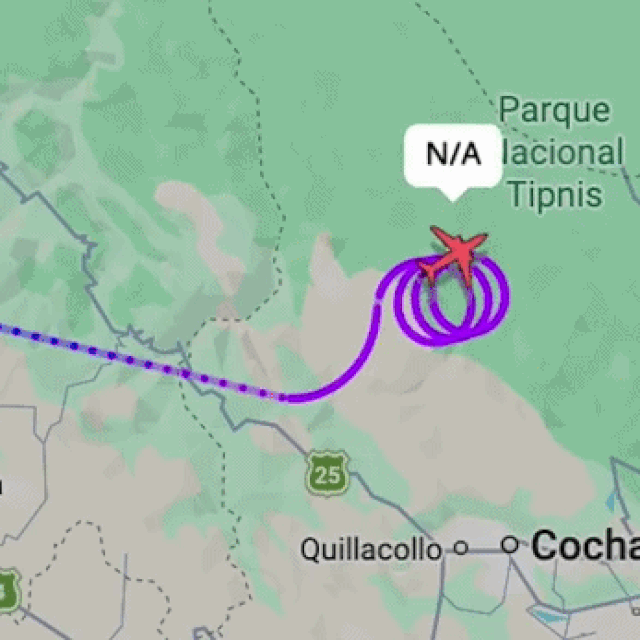 Posljednji trenuci aviona u Boliviji