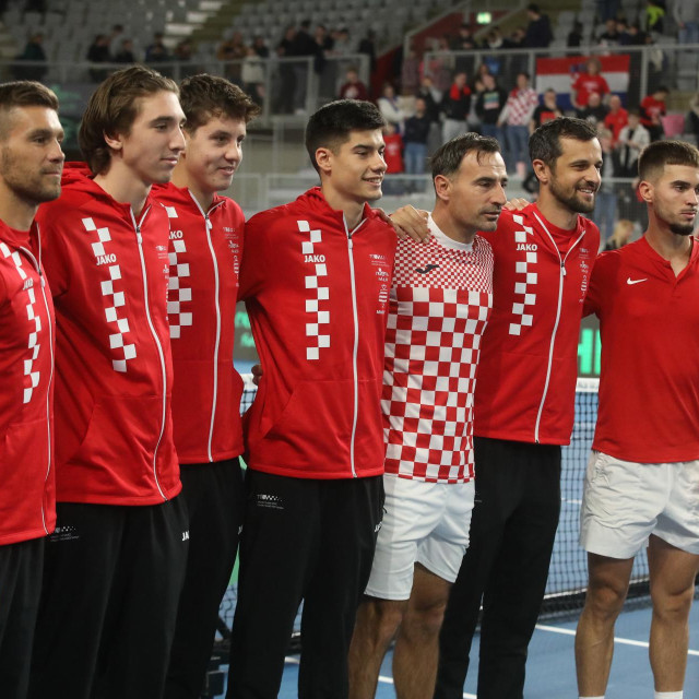 Slavlje Hrvatske reprezentacije nakon pobjede protiv Danske