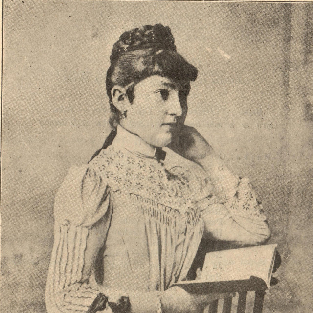 Jelica Belović-Bernadzikowska, fotografija objavljena u časopisu Smilje 1898.