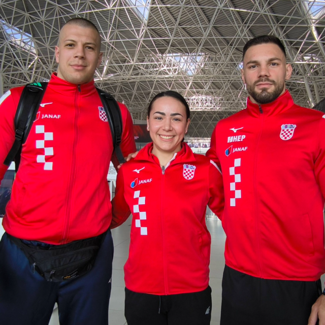 Luka Pratljačić (lijevo), Sara Beram (sredina), Gabrijel Veočić (desno)