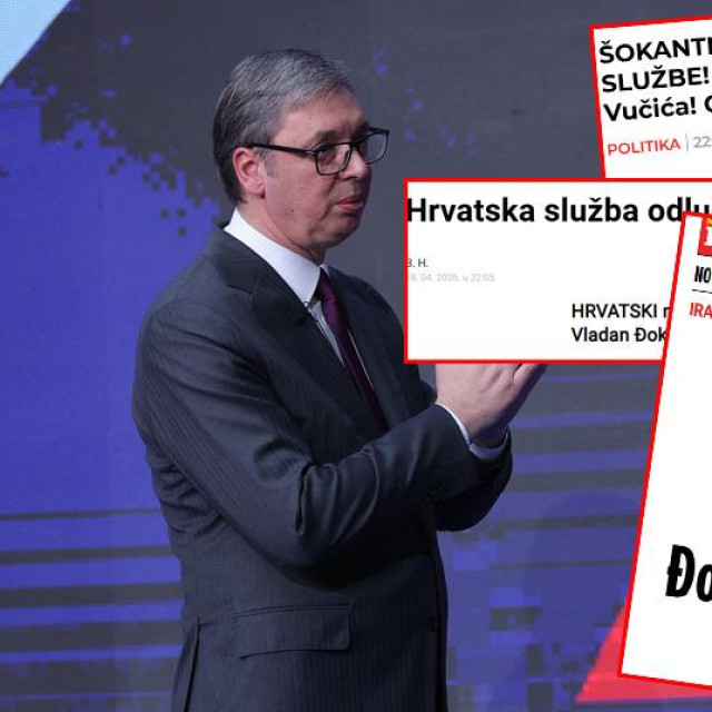 Aleksandar Vučić i naslovi u srpskim tabloidima u kojima prozivaju Hrvatsku zbog teksta Jutarnjeg