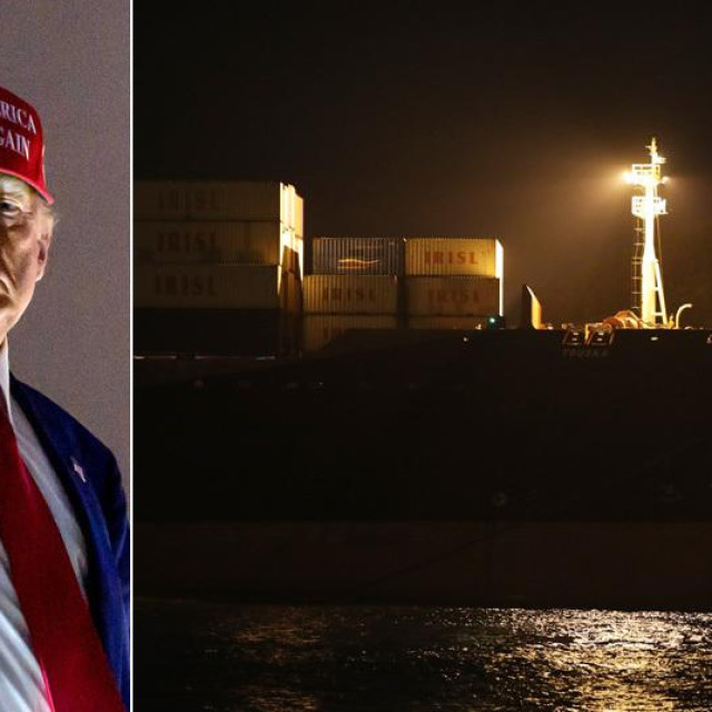 Donald Trump; iranski brod TOUSKA za koji Trump kaže da je pod kontrolom američke vojske