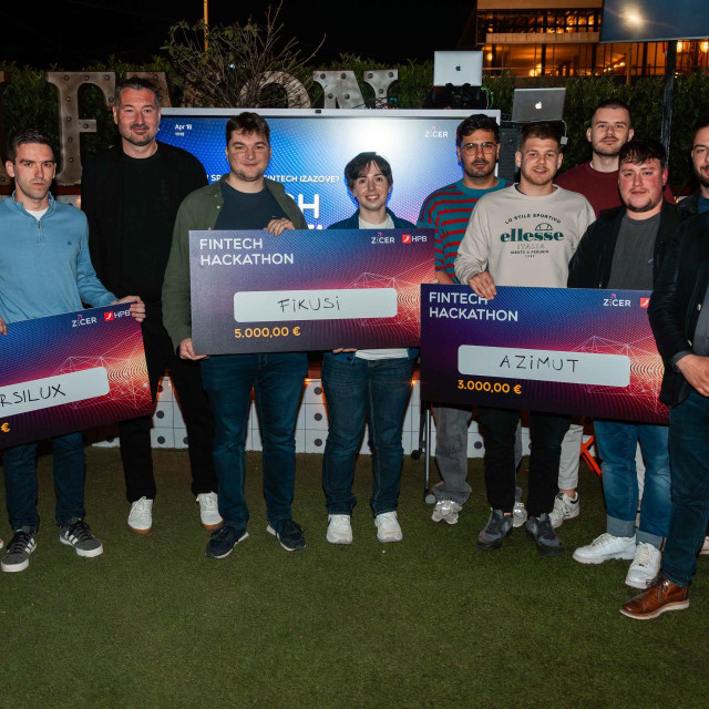 Pobjednici Fintech Hackatona s članovima žirija