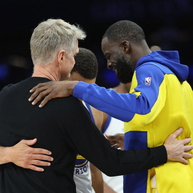 Steve Kerr, Stephen Curry i Draymond Green u možda i posljednjem zajedničkom trenutku na košarkaškom terenu