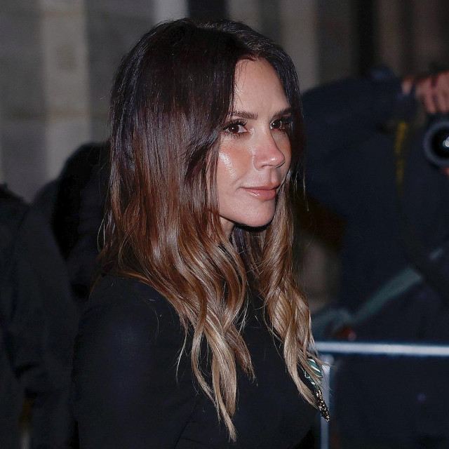 British designer Victoria Beckham leaves after being awarded Knight of the Order of Arts and Letters during a ceremony at the Ministry of Culture in Paris on January 26, 2026. (Photo by Sébastien DUPUY/AFP)