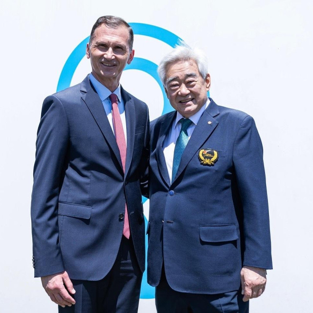 Dragan Primorac i predsjednik Svjetske taekwondo federacije (World taekwondo) dr. Chungwon Choue