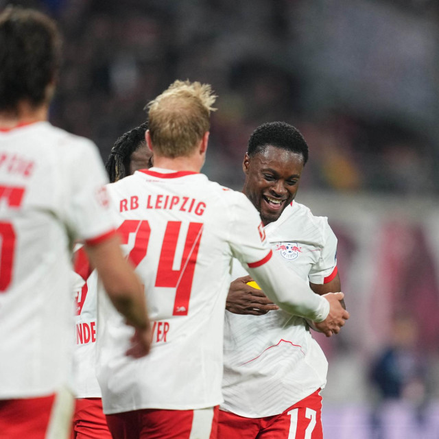 Igrači Leipziga slave gol