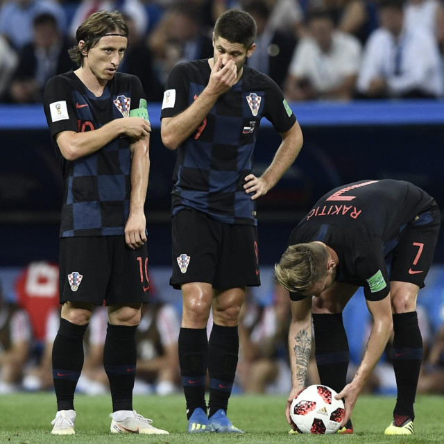  Luka Modrić, Andrej Kramarić i Ivan Rakitić na Svjetskom prvenstvu 2018. godine u Rusiji