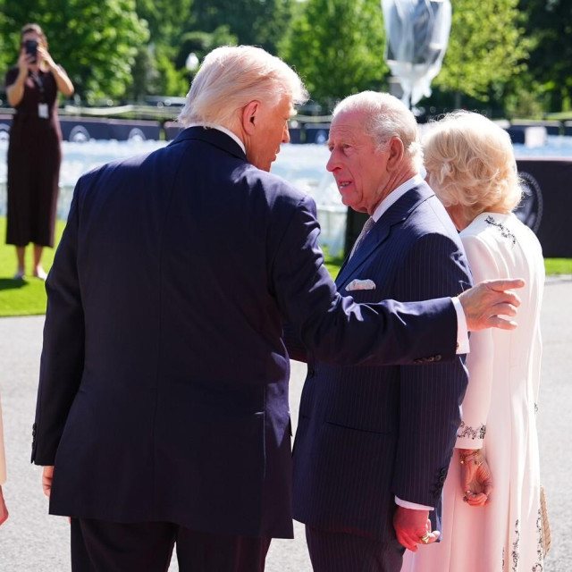 Donald Trump, kralj Charles i kraljica Camilla