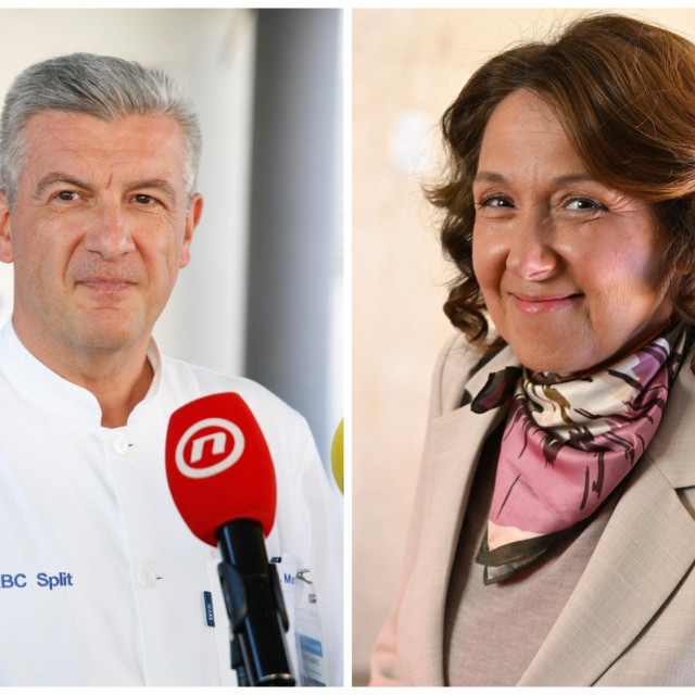Pedijatar Joško Markić i ministrica zdravstva Irena Hrstić