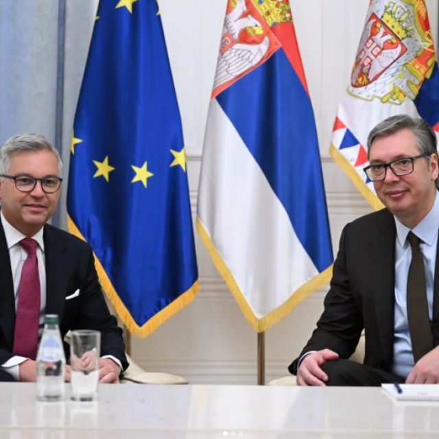 Aleksandar Vučić i Magnus Brunner