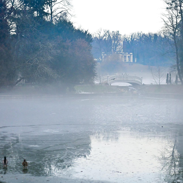 Jezero u Parku Maksimir, ilustracija