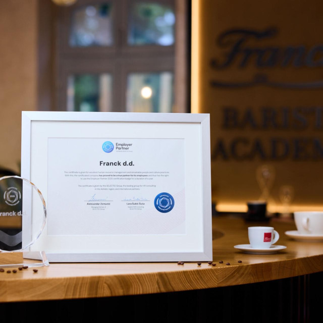 Franck certifikat Poslodavac Partner