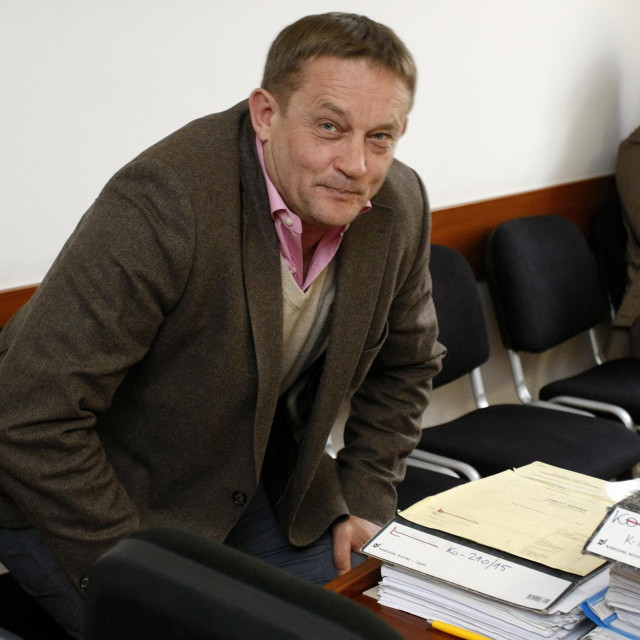 Vlado Kasalo u sudnici Općinskog kaznenog suda u Zagrebu