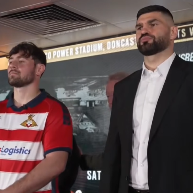Dave Allen (lijevo) i Filip Hrgović (desno)