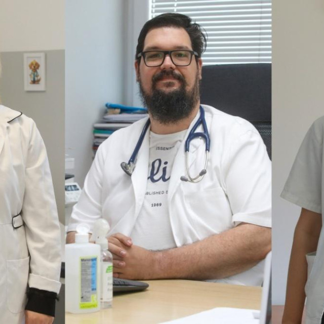 Dr. Željka Igrec Blagus; dr. Jurica Vidović; specijalizantica Lea Mlinarić