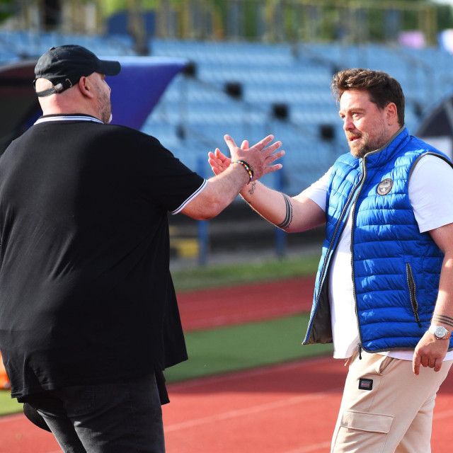 Alen Peternac (desno) vodi Rudeš kao trener prema osvajanju Prve NL i time SHNL-u