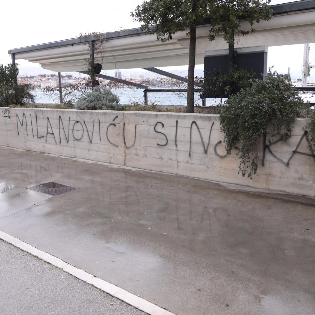Ilustracija grafita protiv Milanovića