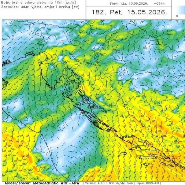Jugo pali meteoalarm