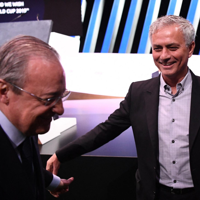 Predsjednik Real Madrida Florentino Perez i aktualni trener Benfice Jose Mourinho
