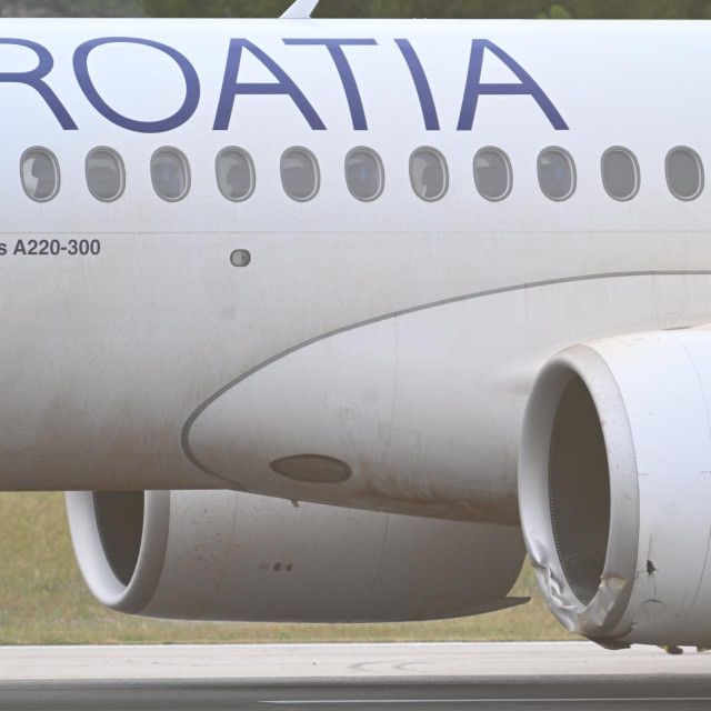 Avion Croatia Airlinesa Airbus 220 na relaciji Split - Frankfurt, pri polijetanju je izletio s piste