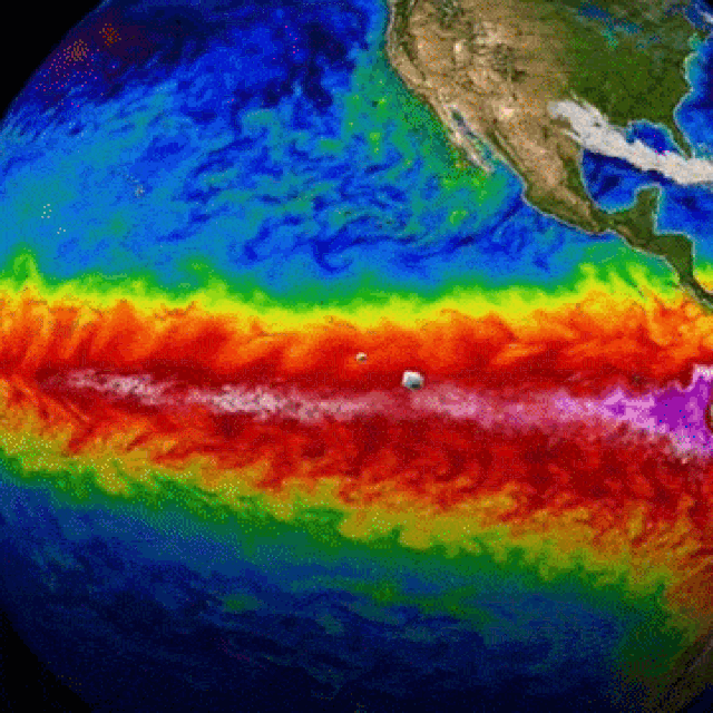 Grafički prikaz Super El Niña koji će se, prema predviđanjima meteoroloških modela, ovog ljeta formirati nad Pacifikom