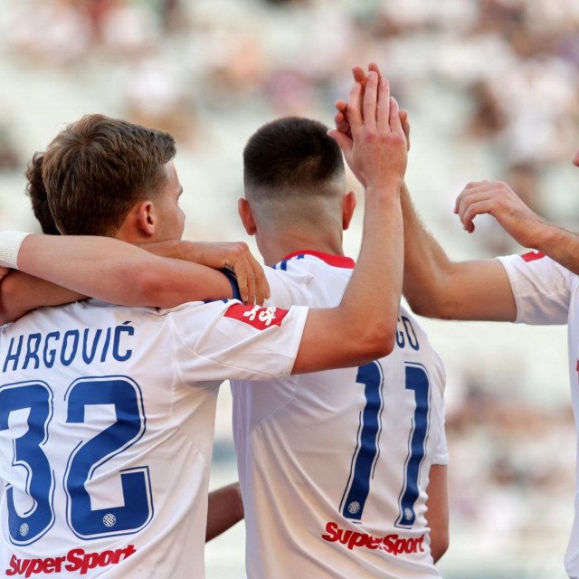 Igrači Hajduka slave gol