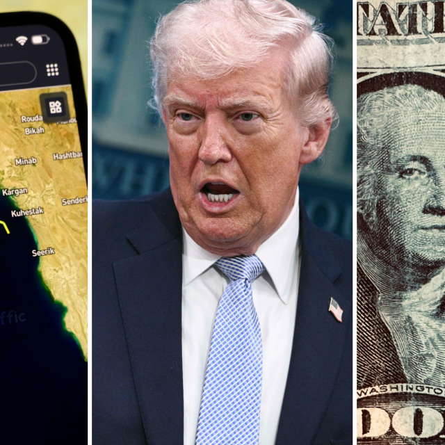Donald Trump, Hormuški tjesnac, dolar