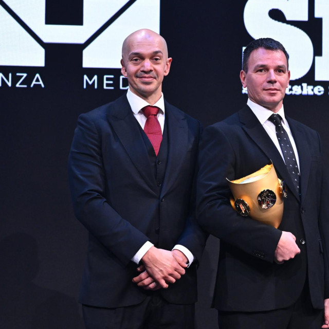 Hribarov trener Jakša Arambašić i Josip Varvodić