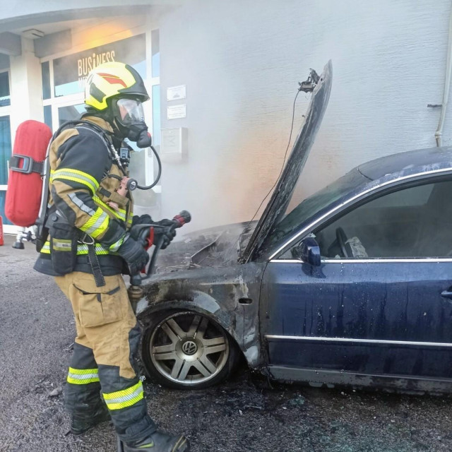 Vatrogasci gase automobil