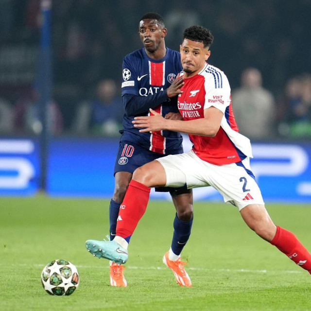 Ousmane Dembele i William Saliba (polufinale LP 2025.)