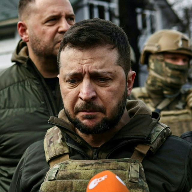 Volodimir Zelenski u Buči, travanj 2022. godina 