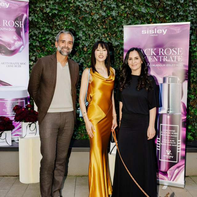 Yann Masson s glumicom i modelom Nesrin Sanad te Marijom Butković