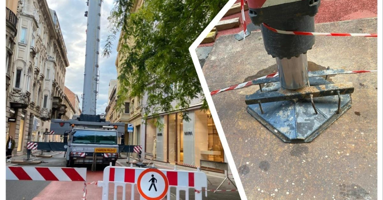 Gigantski kran osvanuo u centru Zagreba, Masarykova blokirana, pogledajte prizore