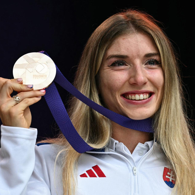 Emma Zapletalova na postoju Svjetskog prvenstva 2025. godine