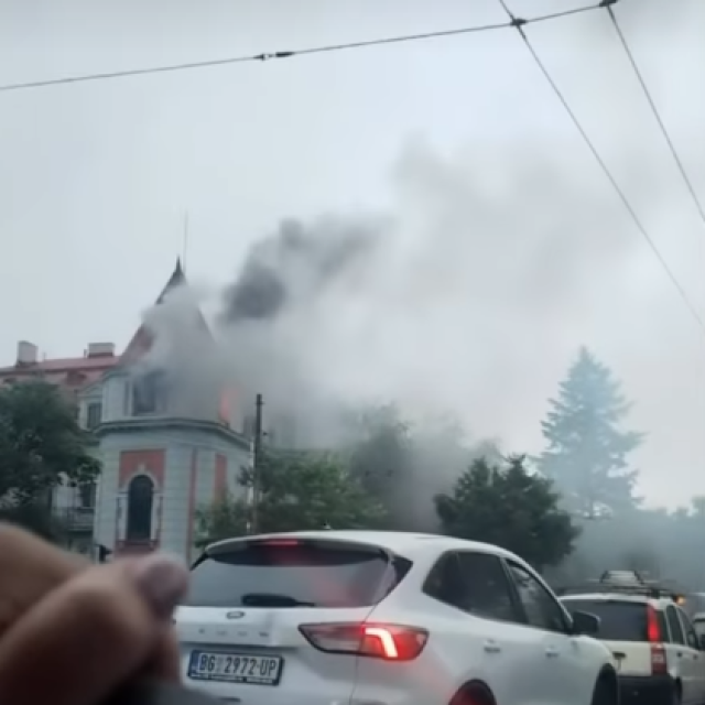 Požar u zgradi veleposlanstva u Beogradu