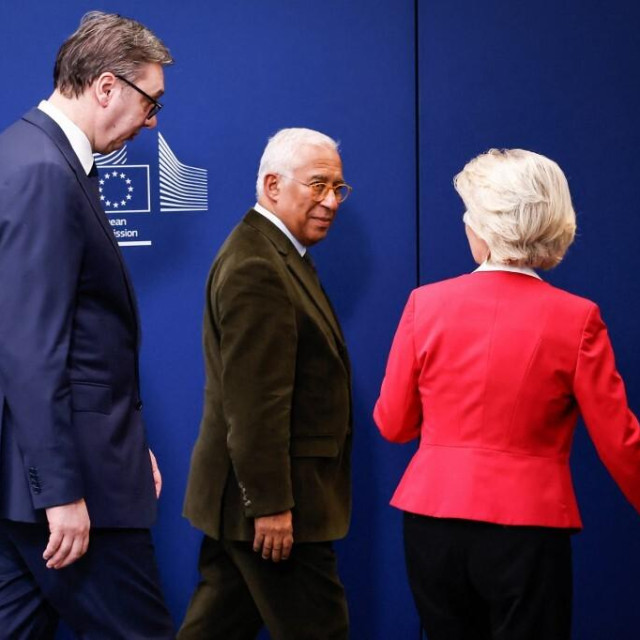 Aleksandar Vučić, Ursula von der Leyen i Antonio Costa