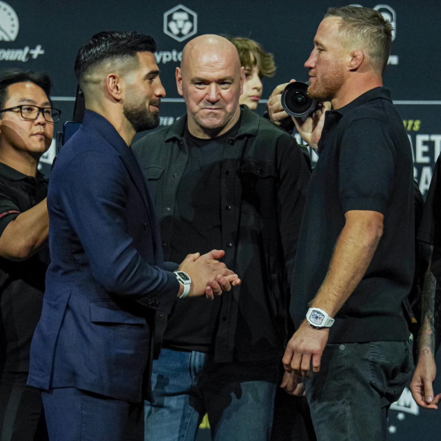 Ilia Topuria, Dana White i Justin Gaethje