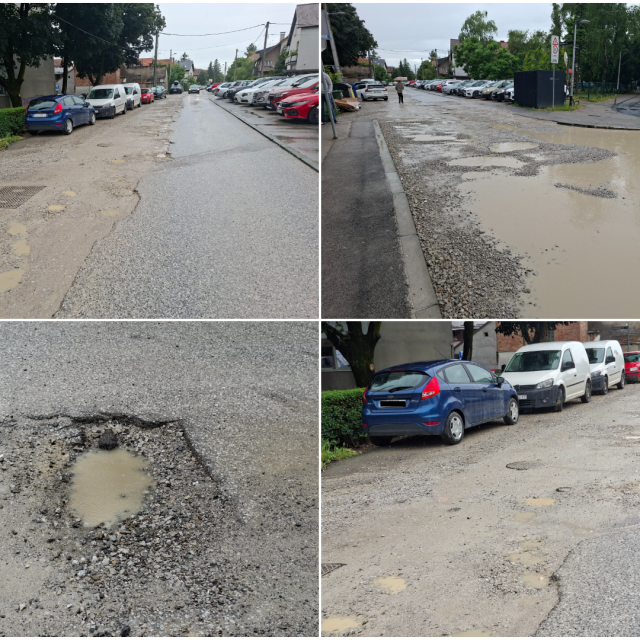 Stanje asfalta u Kostelskoj ulici u Zagrebu