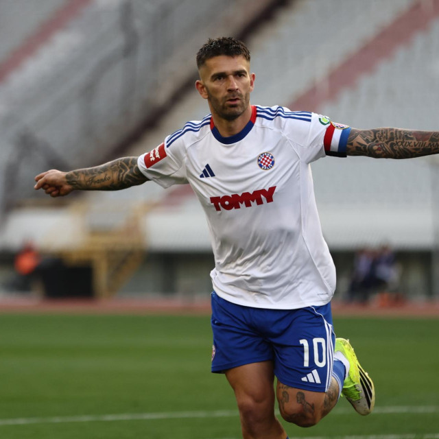 Marko Livaja u proslavi pogotka
