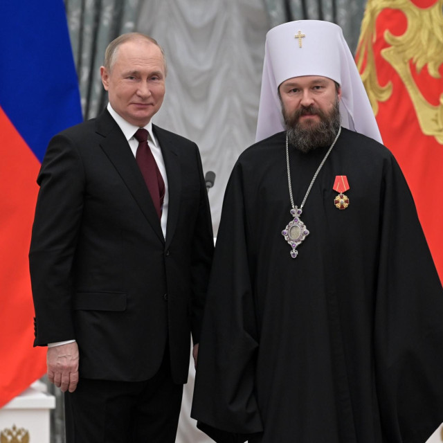Vladimir Putin i Hilarion Alfeyev 2022.