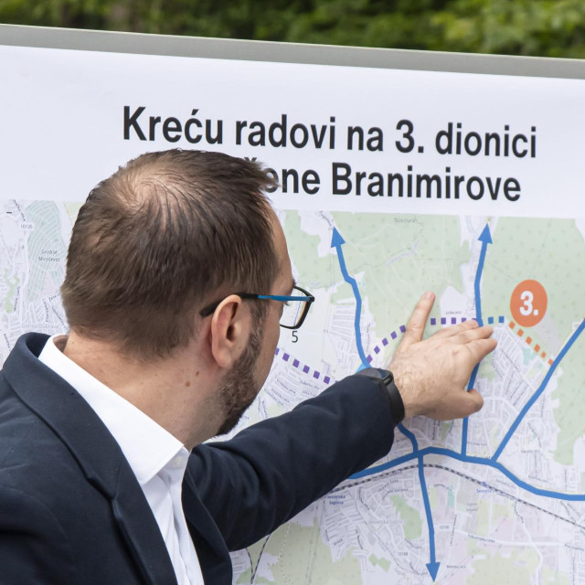 Gradonačelnik Zagreba Tomislav Tomašević obilježio je početak radova na izgradnji treće etape Branimirove