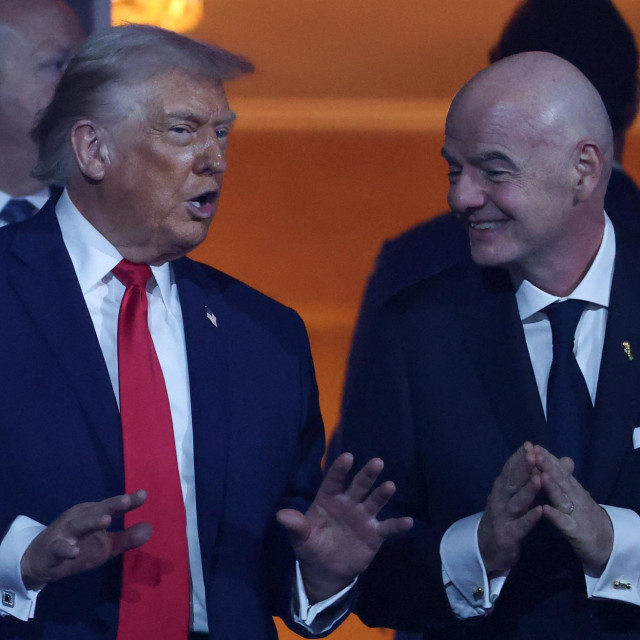 Predsjednik SAD-a Donald Trump i predsjednik FIFA-e Gianni Infantino