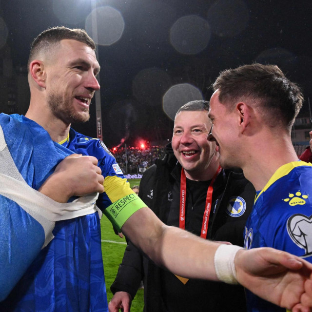 Edin Džeko slavi plasman na SP