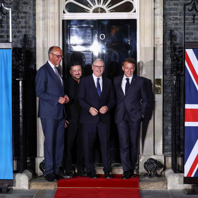 Friedrich Merz, Volodymyr Zelensky,Keir Starmer, Emmanuel Macron 