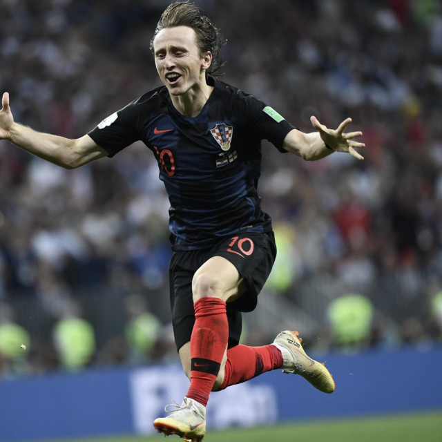 Luka Modrić nakon pobjede nad Engleskom 2018.