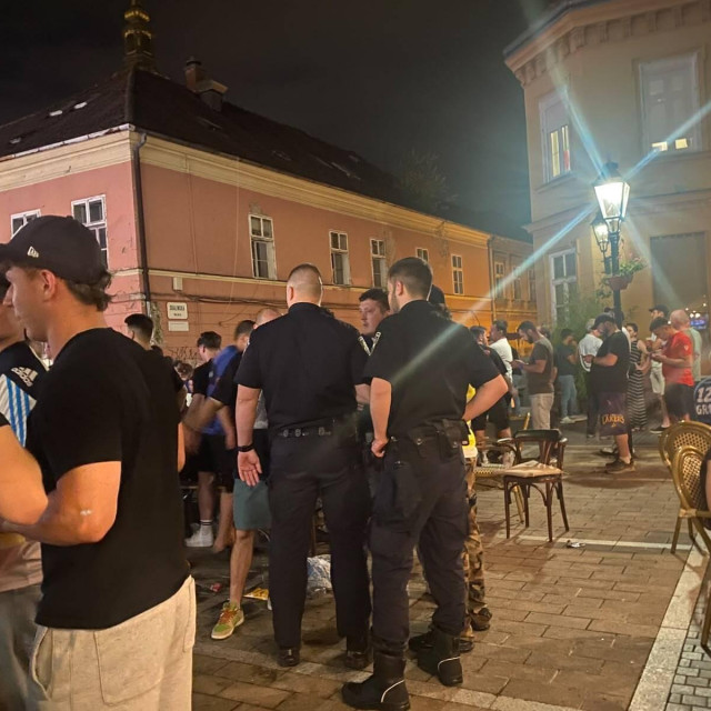 Policija je intervenirala na Opatovini nakon incidenta u kojem su sudjelovali engleski i hrvatski navijači