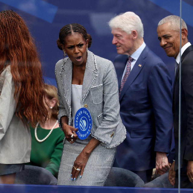 Michelle Obama, Bill Clinton i Barack Obama