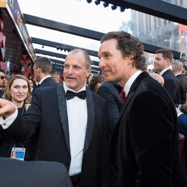 Woody Harrelson i Matthew McConaughey 2018., uoči dodjele Oscara