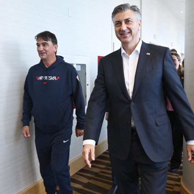 Izbornik Zlatko Dalić i premijer Andrej Plenković